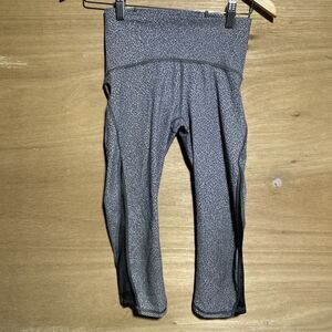 Lululemon Black Train Time 17 Crop Leggings Size 4 Athletic Lululemon Speckled